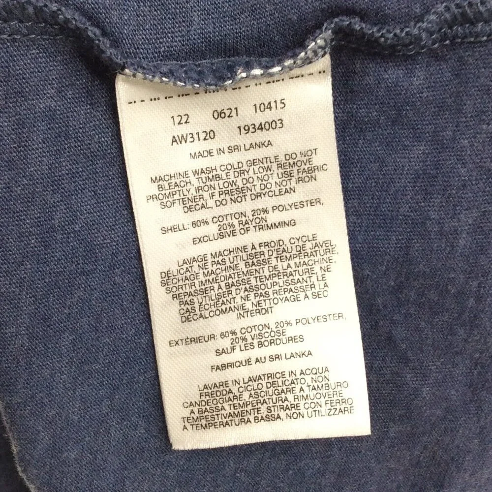 Columbia Womens Bluebird Day Relaxed Crew‎ Neck T-Shirt Size 1X Denim Blue SS
